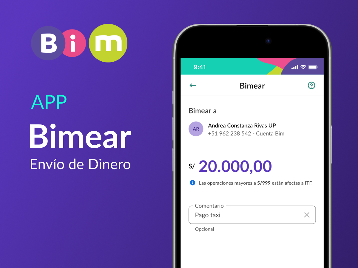 BIM app money transfer flow